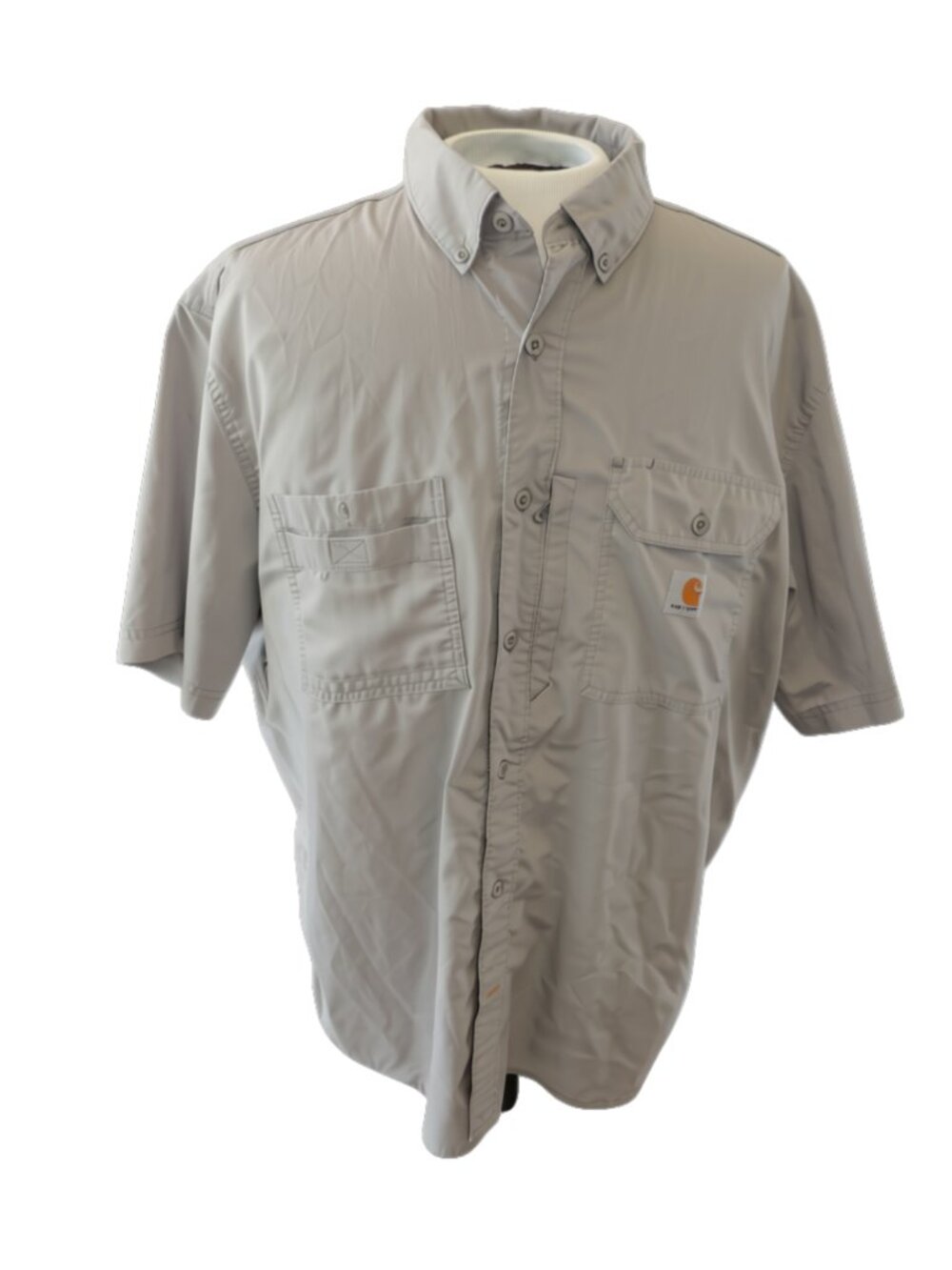 Carhartt Light Gray Short Sleeve Work Shirt
